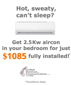 Bedroom air conditioning offer