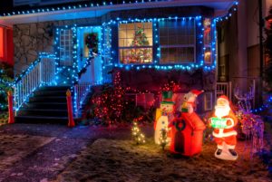 house adorned in christmas lights | avoiding electrical accidents at christmas | Unified Electrical